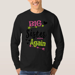 Big Sister Again Arrow  Big Sister Sibling T-Shirt