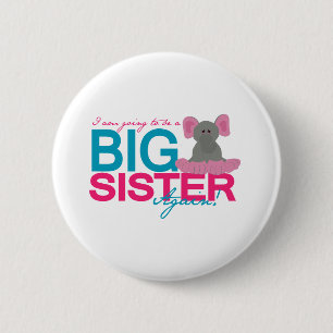 Big Sister Again Elephant 2 Inch Round Button