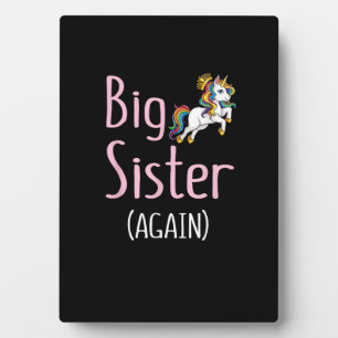 Big Sister Again Unicorn Girls Kids Big Sister Ann Plaque