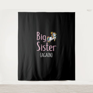 Big Sister Again Unicorn Girls Kids Big Sister Ann Tapestry