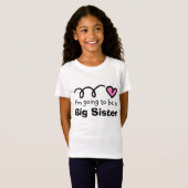 Big sister announcement t shirt for older sibling (Front Full)