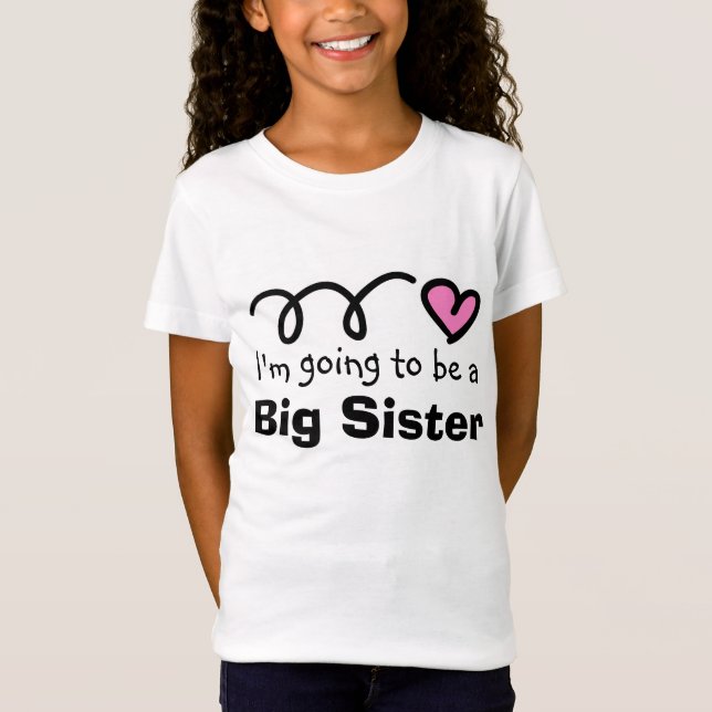 Big sister announcement t shirt for older sibling (Front)