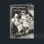 Big Sister Birthday, Siblings Sisters Card<br><div class="desc">Big Sister Happy Birthday,  Siblings Family Special Day Greeting Card. Personalize this card if you wish!</div>