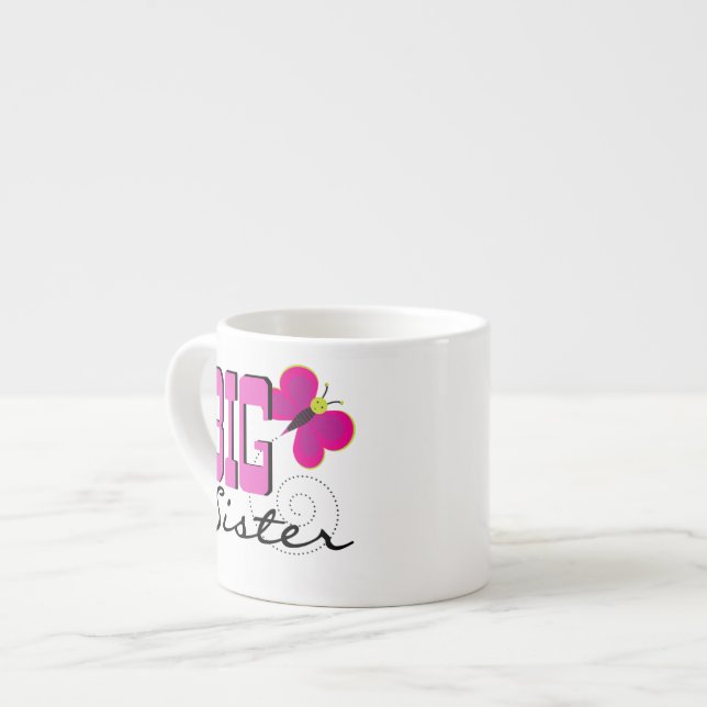 Big Sister - Butterfly Gifts Espresso Cup (Front Left)