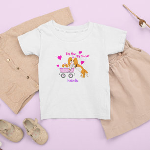 Big Sister Cavalier King Charles Spaniel Name Toddler T-shirt