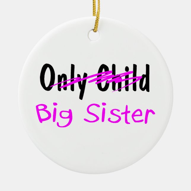 Big Sister Ceramic Ornament (Front)