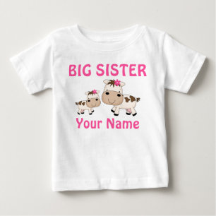 Big Sister Cow Personalized T-shirts