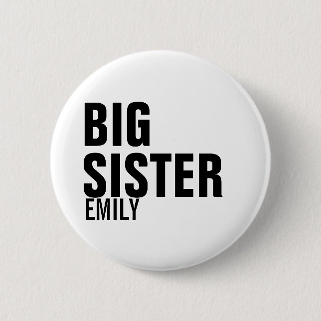 Big Sister Custom Round Button (Front)
