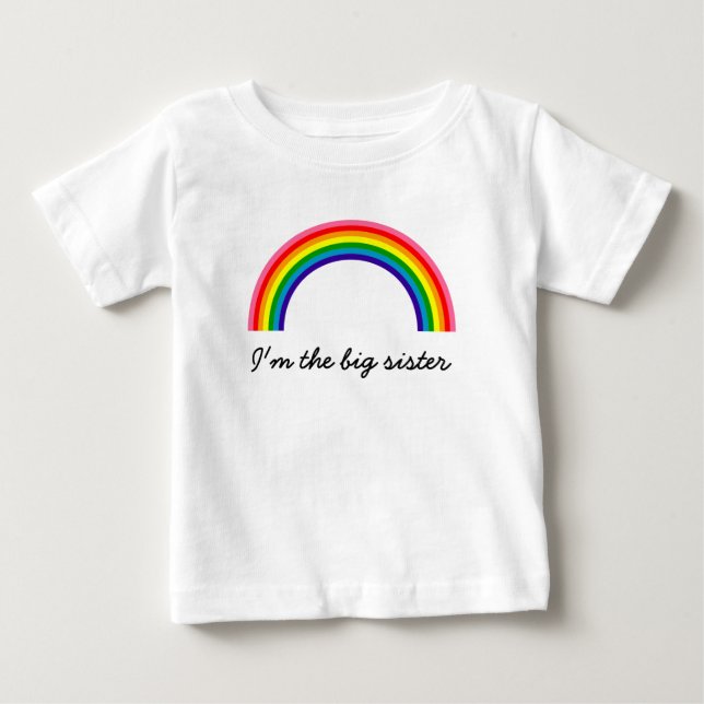 Big Sister Customizable Rainbow Tee (Front)