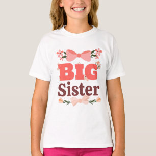 Big Sister Cute Flowers T-Shirt