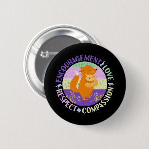 Big Sister - Cute Fox New Baby Sibling Love 2 Inch Round Button