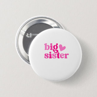 Big Sister Cute Pink Design | New Big Sister Gift 2 Inch Round Button