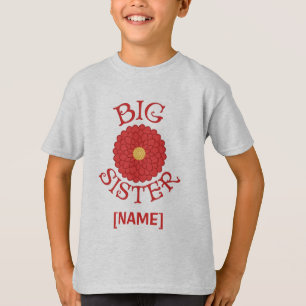 Big Sister Dahlia Flower T-shirt