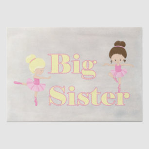 Big Sister Dancing Ballerina Sibling Tissue Paper