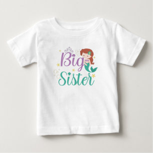 Big Sister Est 2022, Big Sister Mermaid Baby T-Shirt
