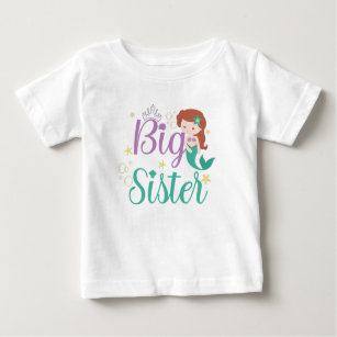 Big Sister Est 2022, Big Sister Mermaid Baby T-Shirt