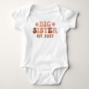 Big Sister EST.2023, New Big Sister, Announcement Baby Bodysuit