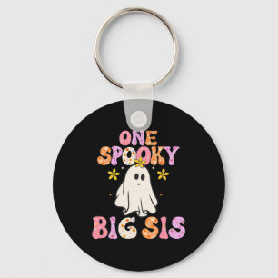 Big Sister Halloween One Spooky Big Sister Announc Keychain
