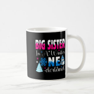 Big Sister In A Winter Onederland Bday Girl Sweet  Coffee Mug