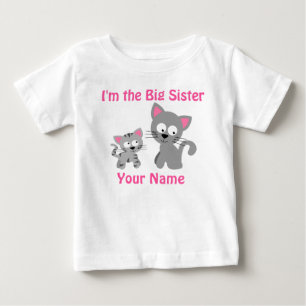 Big Sister Kitty Cat Personalized T Shirt