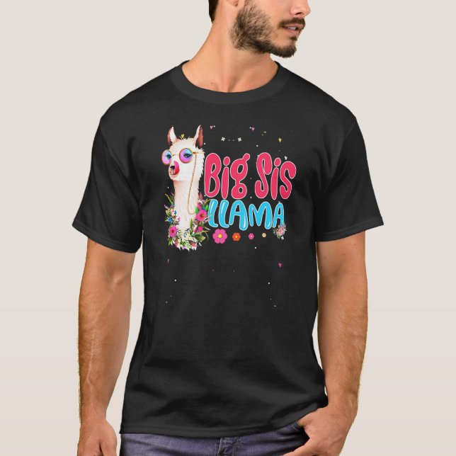 Big Sister Llama  Mother's Day  Women Birthday T-Shirt (Front)