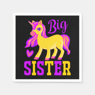 Big Sister Magical Unicorn Napkin