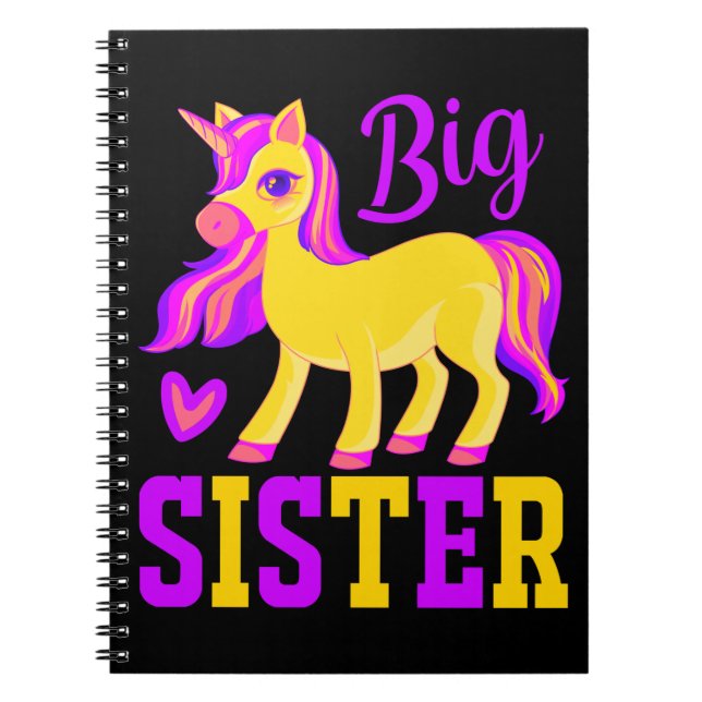 Big Sister Magical Unicorn Notebook (Front)