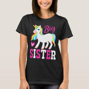 Big Sister Magical Unicorn w/ Rainbow Mane & Tail T-Shirt