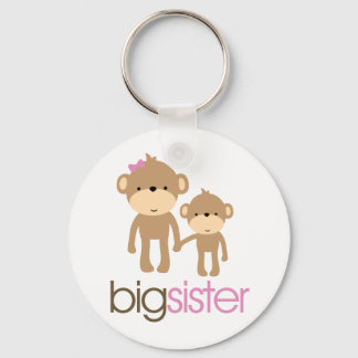 Big Sister Monkey Pregnancy Announcement T-shirt Keychain