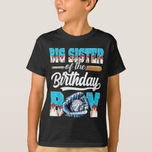 Big Sister Of The Birthday Boy Baseball Ice Cream T-Shirt