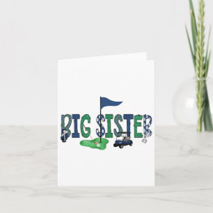 Big Sister Of The Birthday Boy Hole In One Golf Sp Card