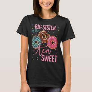 Big Sister Of The Sweet Ten 10th Doughnut Birthday T-Shirt