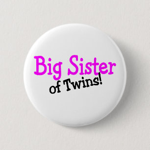 Big Sister Of Twins 2 Inch Round Button