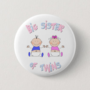 Big Sister of Twins 2 Inch Round Button