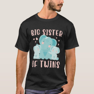 Big Sister Of Twins Cute Big Twin Sister T-Shirt