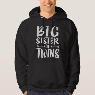 Big Sister Of Twins New Sister Sibling Hoodie