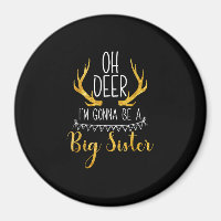 Big Sister Oh Deer Baby Announcement Cute Style 