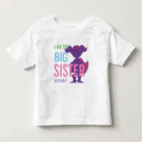 Big Sister Personalized Superhero Silhouette Girls Toddler T shirt