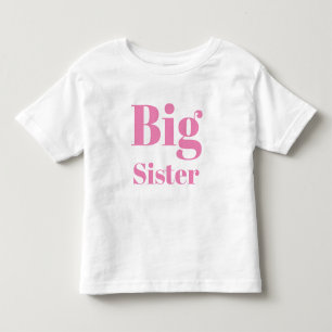 Big Sister Pink letters girl's T-Shirts