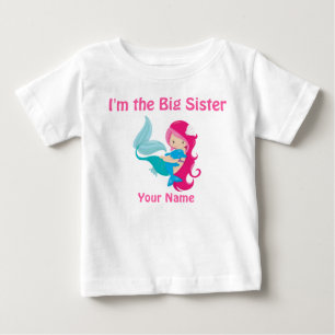 Big Sister Pink Mermaid Personalized Shirt