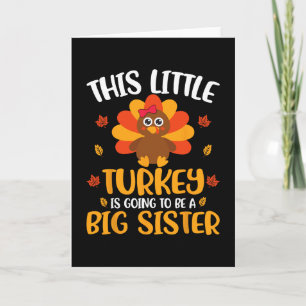 Big Sister Pregnancy Announcement Thanksgiving Tur