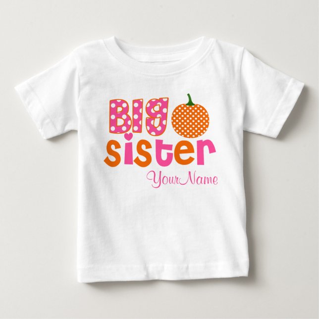 Big Sister Pumpkin Personalized Shirt (Front)