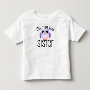 Big Sister Purple Owl Toddler T-shirt