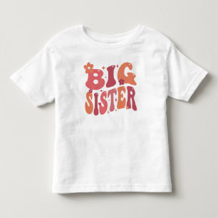 Big Sister Retro Fall Groovy Toddler T-shirt