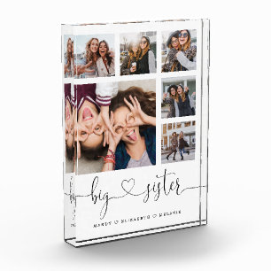 Big Sister Script   Gift For Sisters Photo Collage