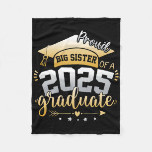 Big Sister Senior 2025 Proud Big Sister Cl 2025 Gr Fleece Blanket