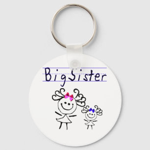 Big sister stick figure keychain