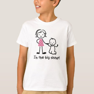 Big Sister Stick Figures t-shirts for girls