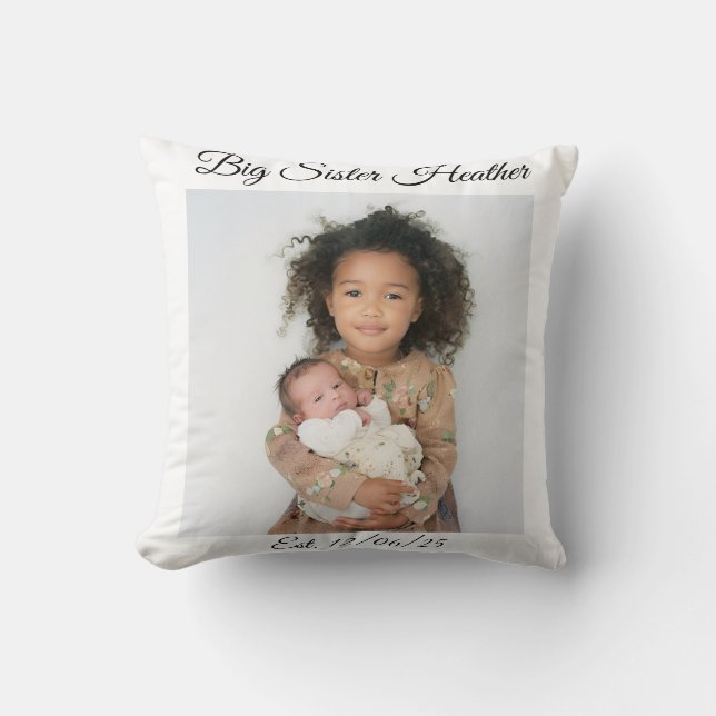 Big Sister  Throw Pillow (Front)
