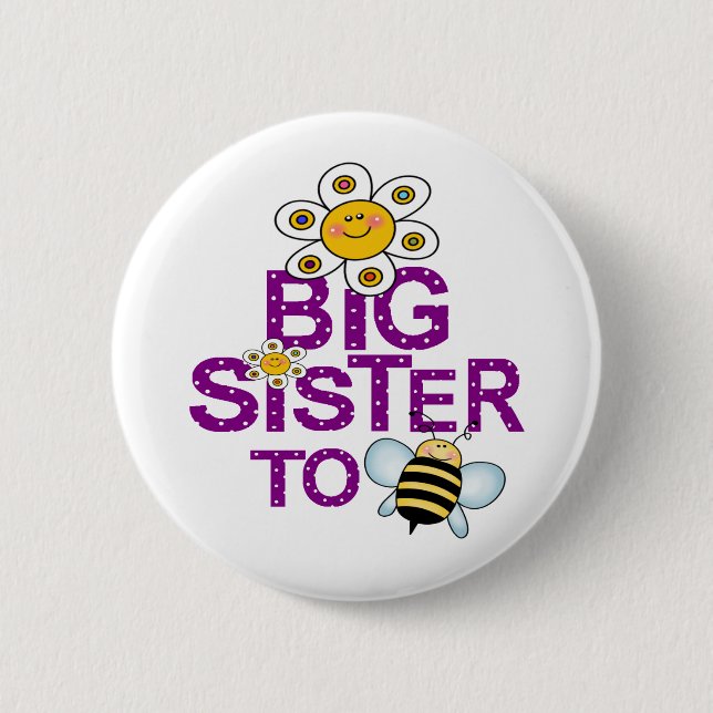 Big Sister To Be! 2 Inch Round Button (Front)